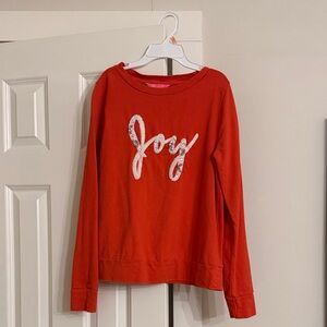 Lilly Pulitzer Red/Orange “Joy” Sweatshirt.